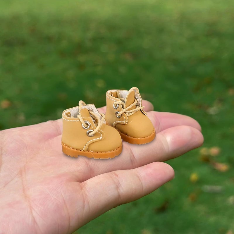 Jojedomo Compatible with Labubu Doll Shoes for 17cm Doll,Shoes Used for Labubu Accessories(GB-Brown) - Image 5